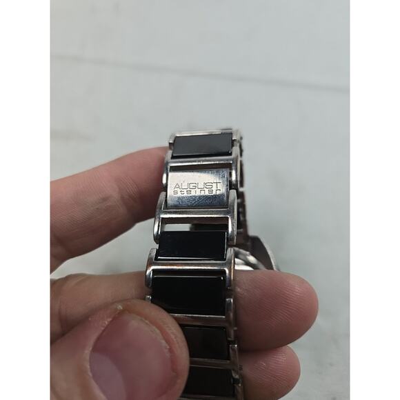 August Steiner Women\'s AS8066BK Swiss Quartz Diamond &Crystal Ceramic Watch $395 main image 9